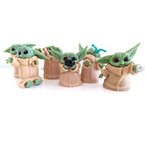 6 Lı Star Wars 3d Baby Yoda Mini Figür Seti Oyuncak 6cm