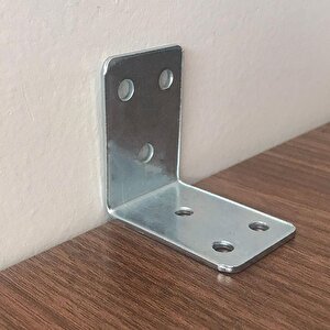 8 Adet Mobilya Eşya Dolap Duvar Sabitleyici Köşe Bağlantı L Demir Gönye Deprem Güvenliği 45x45x30mm