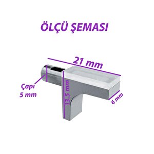 Raf Pimi Düz Vantuzlu Cam Ahşap Metal Raf Tutucu Çivisi Mobilya Dolap Pimi (50 Adet)