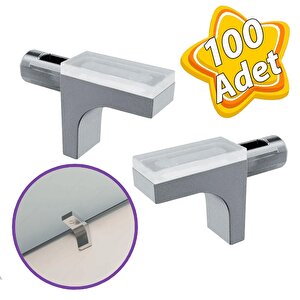 Raf Pimi Düz Vantuzlu Cam Ahşap Metal Raf Tutucu Çivisi Mobilya Dolap Pimi (100 Adet)