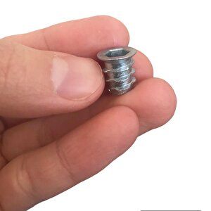 Metal Euro Dişli Dübel Ahşap Dübeli M6 8x13 Diş Çinko Mobilya Bağlantı Ünite Birleştirme (25 Adet)