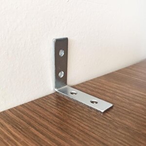 4 Adet Mobilya Eşya Dolap Duvar Sabitleyici Köşe Bağlantı L Demir Gönye Deprem Güvenliği 45x45x15mm