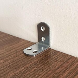 12 Adet Mobilya Eşya Dolap Duvar Sabitleyici Köşe Bağlantı L Demir Gönye Deprem Güvenliği 30x30x22mm