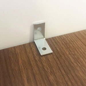 12 Adet Mobilya Eşya Dolap Duvar Sabitleyici Köşe Bağlantı L Demir Gönye Deprem Güvenliği 25x25x15mm