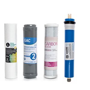 Açık Kasa Su Arıtma Cihazlarına Uyumlu 4'lü Filtre Seti Vontron Membranlı