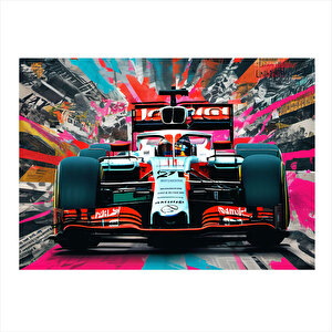 Formula 1 Arabası Mdf Tablo 25cmx 35cm 25x35 cm