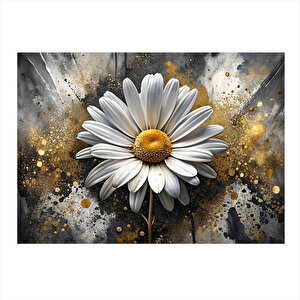 Beyaz Papatyalar Modern Mdf Tablo 35cm X50cm 35x50 cm