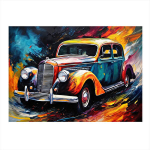 Retro Araba Art Mdf Poster 35cm X50cm 35x50 cm