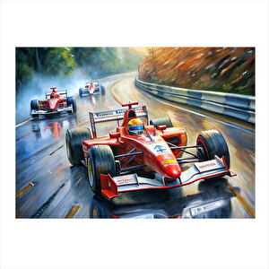 Formula 1 Arabaları Mdf Poster 25cmx 35cm 25x35 cm