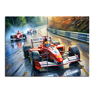Formula 1 Arabaları Mdf Poster 70cmx 100cm 70x100 cm