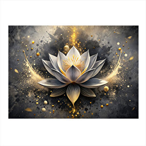 Lotus Çiçeği Art Mdf Tablo 50cmx 70cm