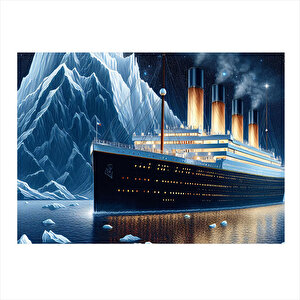 Titanic Gemisi Hediyelik Ahşap Tablo 35cm X50cm 35x50 cm