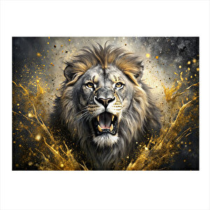 Kükreyen Aslan Hediyelik Mdf Tablo 25cmx 35cm 25x35 cm