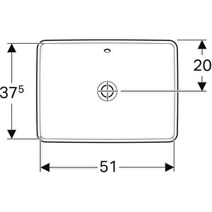 Variform Tezgah Üstü Lavabo Dikdörtgen 55 Cm