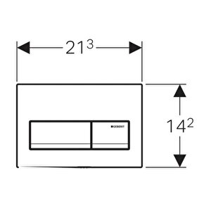 Geberit Alpha50 115.060.dw.1 Kumanda Paneli, Çift Basmalı,  Siyah, Krom Butonlu