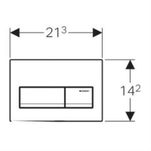 Geberit Alpha50 115.060.dw.1 Kumanda Paneli, Çift Basmalı,  Siyah, Krom Butonlu