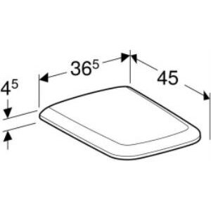 Geberit Icon Square 500.837.01.1 Yavaş Kapanan Klozet Kapağı