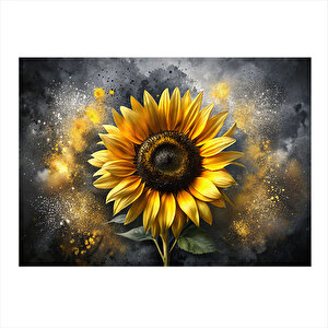Ayçiçeği Dekoratif Ahşap Tablo 35cm X50cm 35x50 cm