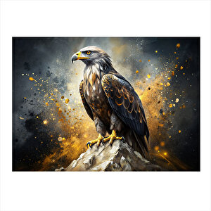 Zirvedeki Kartal Desenli Ahşap Tablo 25cmx 35cm 25x35 cm