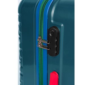 Büyük Boy %100 Polikarbon Valiz 4x2 Teker Petrol 1089