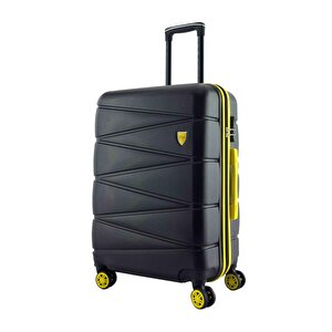 3'lü Valiz Seti Abs Valiz 4x2 Teker Siyah 1164