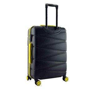 3'lü Valiz Seti Abs Valiz 4x2 Teker Siyah 1164