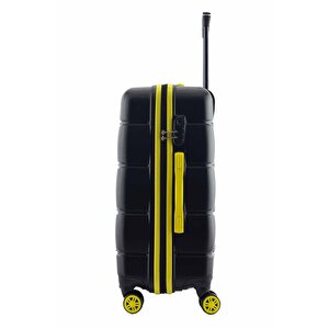 3'lü Valiz Seti Abs Valiz 4x2 Teker Siyah 1164