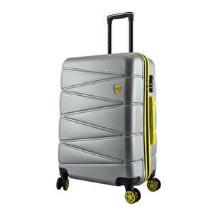 3'lü Valiz Seti Abs Valiz 4x2 Teker Gri 1164