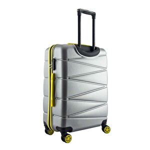 3'lü Valiz Seti Abs Valiz 4x2 Teker Gri 1164