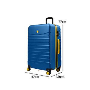 Büyük Boy Valiz 4x2 Teker Mavi 1168