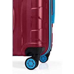 Büyük Boy Valiz 4x2 Teker Bordo 1167