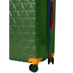 Kabin Boy %100 Polikarbon Valiz 4x2 Teker Yeşil 1089