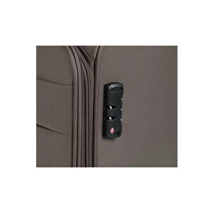 Pierre Cardin Ultra Light Hafif Lüx Kumaş Orta Boy Valiz Kahve 04pc4200