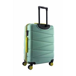 3'lü Valiz Seti Abs Valiz 4x2 Teker Su Yeşili 1164
