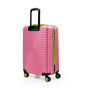 2'li Valiz Seti Orta Boy - Kabin Boy Pembe 1169