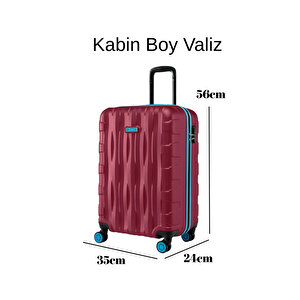 Kabin Boy Valiz 4x2 Teker Bordo 1167