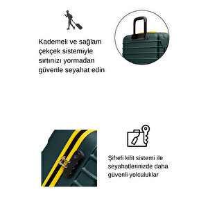 2'li Valiz Seti Büyük Boy - Orta Boy Haki 1168