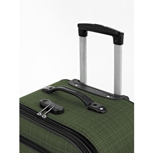 3'lü Valiz Seti 4 Teker Kumaş Valiz Haki 1081