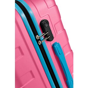 2'li Valiz Seti Büyük Boy - Kabin Boy Pembe 1167