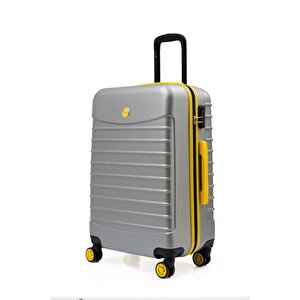 Orta Boy Valiz 4x2 Teker Gri 1168
