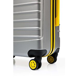 Orta Boy Valiz 4x2 Teker Gri 1168