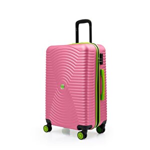 Orta Boy Valiz 4x2 Teker Pembe 1169