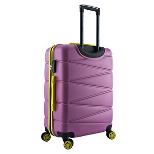 Büyük Ve Kabin Boy 2'li Valiz Seti  4x2 Teker Pembe 1164
