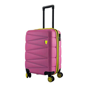 Büyük Ve Kabin Boy 2'li Valiz Seti  4x2 Teker Pembe 1164