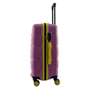 Büyük Ve Kabin Boy 2'li Valiz Seti  4x2 Teker Pembe 1164