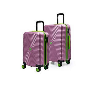 2'li Valiz Seti Orta Boy - Kabin Boy Rose 1169