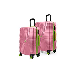 2'li Valiz Seti Büyük Boy - Orta Boy Pembe 1169