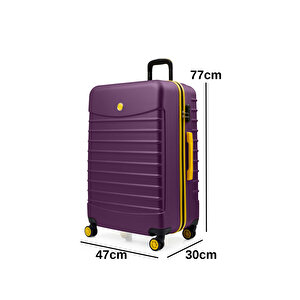 Büyük Boy Valiz 4x2 Teker Mor 1168