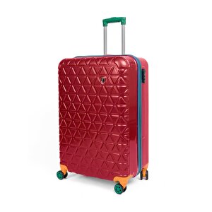 Kabin Boy %100 Polikarbon Valiz 4x2 Teker Bordo 1089