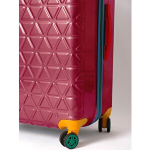 Kabin Boy %100 Polikarbon Valiz 4x2 Teker Bordo 1089